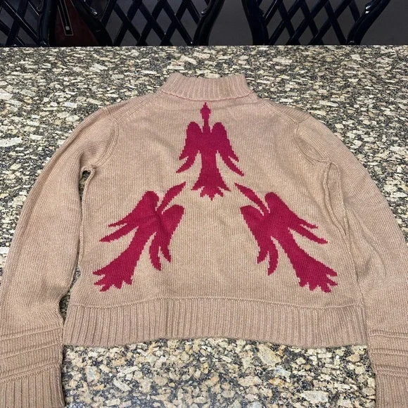 L.A.M.B. By Gwen Stefani Tan Sweater w/Elbow Patches - Size Medium - Picture 1 of 7